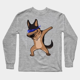 Dabbing German Shepherd Dog Long Sleeve T-Shirt